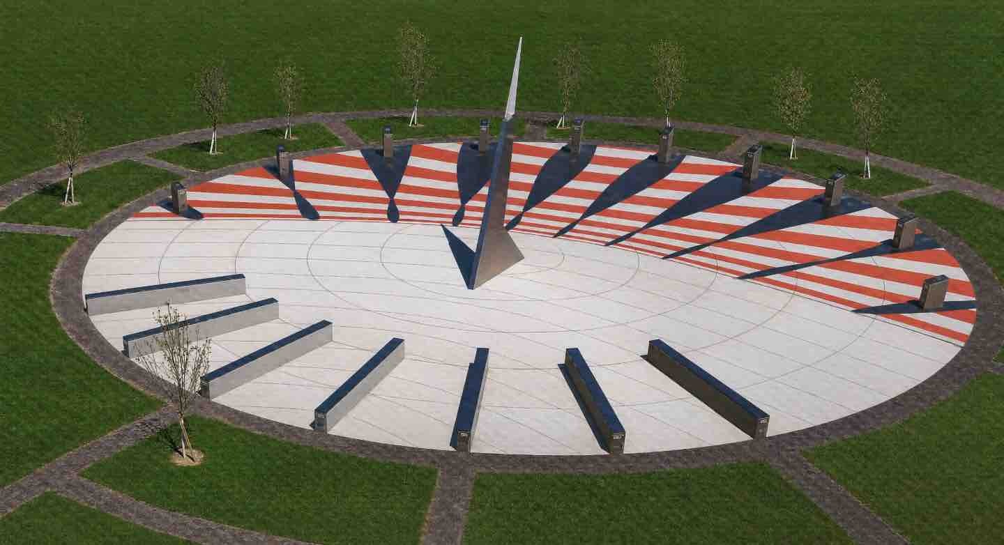 Aerial View of Mansions Sundial