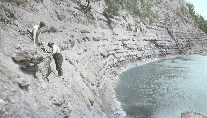 Excavation of <em>Dunkleosteus terrelli</em>, 1928
