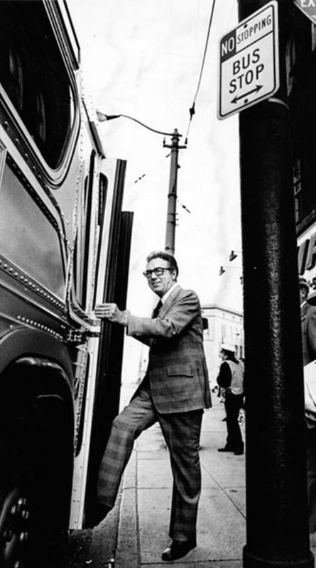 Mayor Perk Boards an RTA Bus