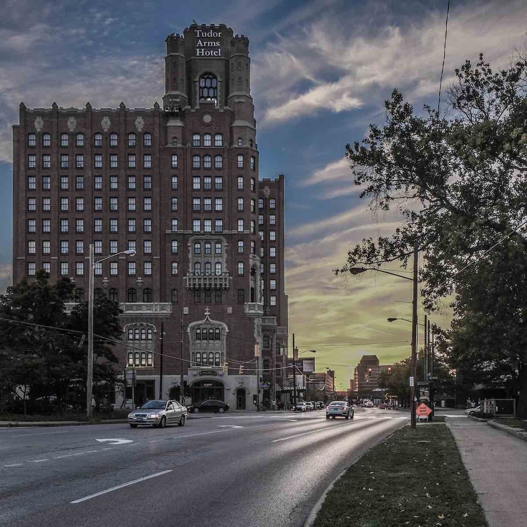 Looking West Toward Tudor Arms 