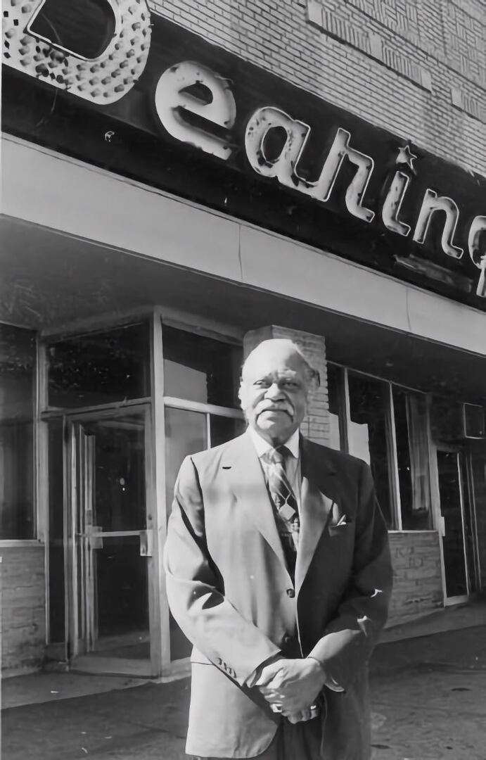U. S. Dearing Outside His Last Restaurant