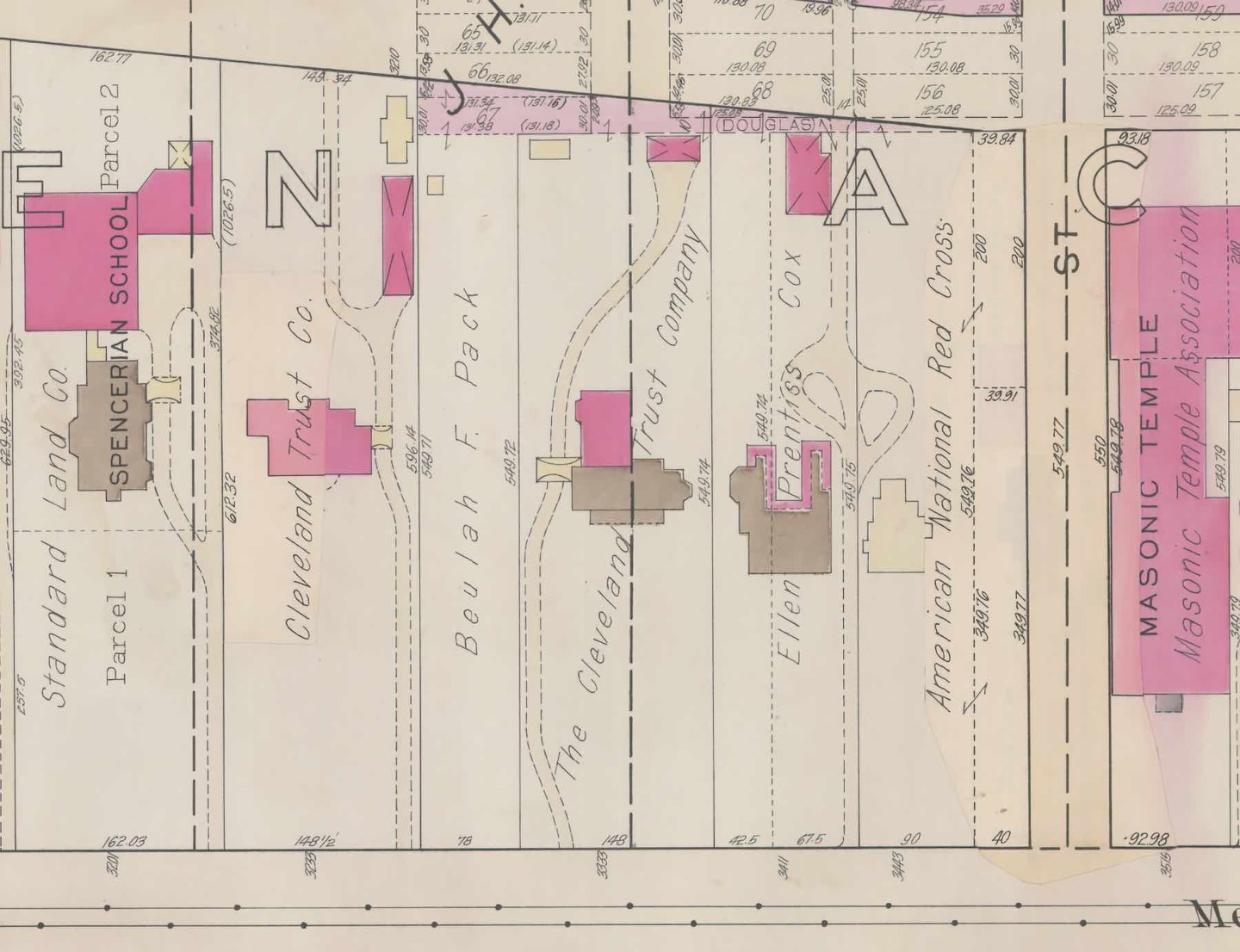 Detail of 1937 Atlas Map Showing Future Applied Site